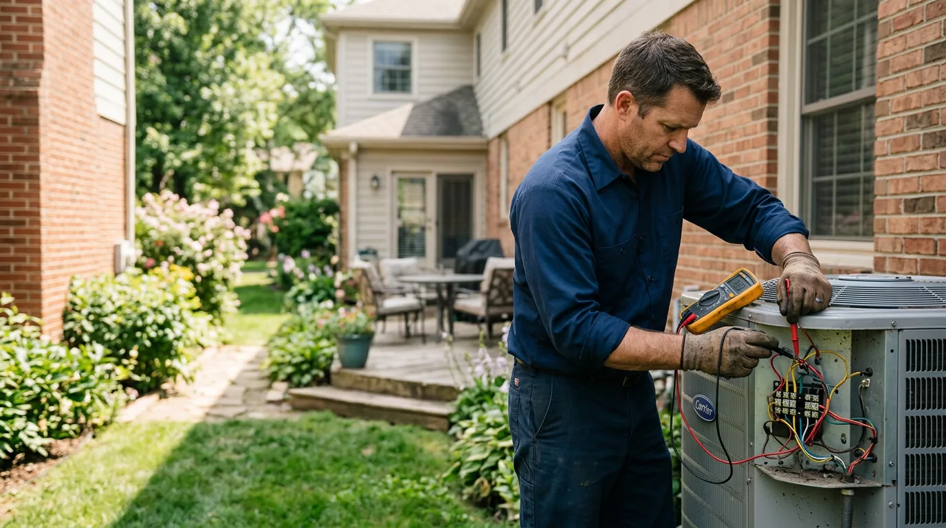 HVAC technician working near Marshall, TX